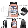 thumbnail image 6 of Uourmeti Lightweight 17 Inchs Backpack for Daily Use Travel, Multiple Pockets Personalized Not Easy To Fade Student Bookbag, Penguin Pattern, 6 of 6