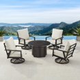 thumbnail image 5 of Black Aluminum Fire Table Set with Four Club Chairs, 5 of 11