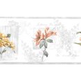 thumbnail image 1 of Dundee Deco Prepasted Wallpaper Border - Floral Green Backgound , Blush Red, Brown Flowers, 15 ft x 7 in, 1 of 5