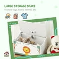 thumbnail image 4 of Sesslife Kids Toy Box for Boys Girls, Wood Kids Storage Organizer with Safety Hinged-Lid and Storage Bench, Cute Toy Chest for Living Room, Toddler Room, Bedroom, Aged 3+, Green, 4 of 7
