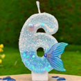 thumbnail image 1 of Birthday Number Candles For Cake Blue Number Candle Fun Glitter Cake Topper Birthday Decorations Cupcake Topper For PartySupplies, 1 of 4
