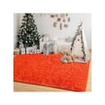 thumbnail image 4 of Orange Soft Shaggy Area Rug, 4 of 10