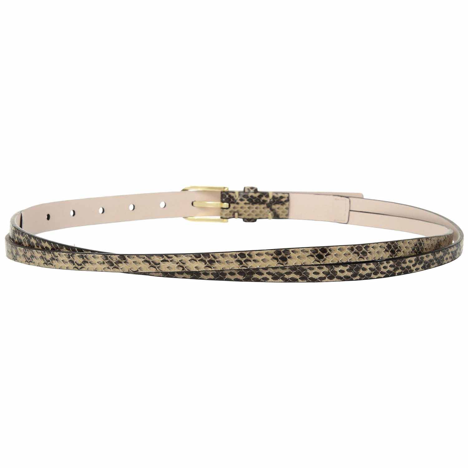 Calvin Klein Women&#8217;s Python-Embossed Leather Skinny Belts, Natural, X-Large - image 2 of 2