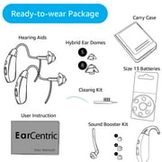 EarCentric Choice OTC Hearing Sound Amplifiers Aids for Ears Seniors with Noise Reduction [1 Pair, Beige]