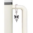 thumbnail image 3 of Delight Jewelry Silvertone Mini Caduceus - Silvertone Bow Charm Accessory for Tumblers and Thermal Cups, 3 of 4