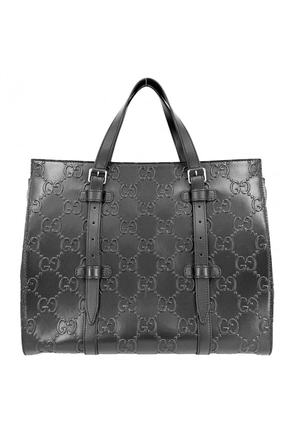 Pre-Owned Gucci Tote Bag for Men, GG Embossed, Handbag/Shoulder Bag, GUCCI 625774, Leather,...