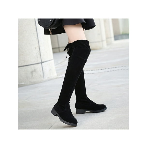 Lug sole over clearance the knee boots