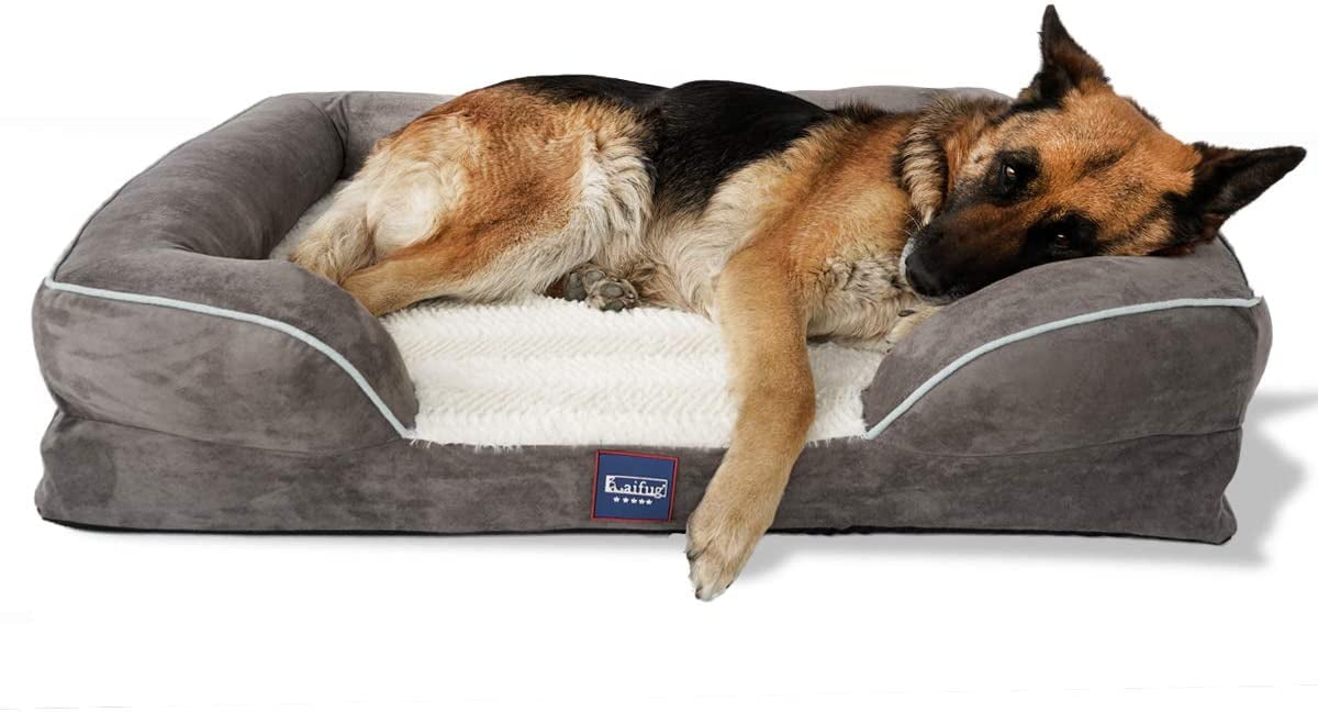 orthopedic bolster dog bed large