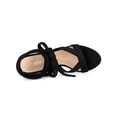 thumbnail image 4 of BLISSFUL STEP Women's Open Toe Crisscross Lace Up Block Heel Sandals Black 5.5, 4 of 8
