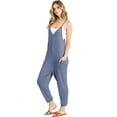 thumbnail image 2 of Wasabi & Mint Women's Comfy Lounge Cropped Jumpsuit (Slate Navy, S), 2 of 5