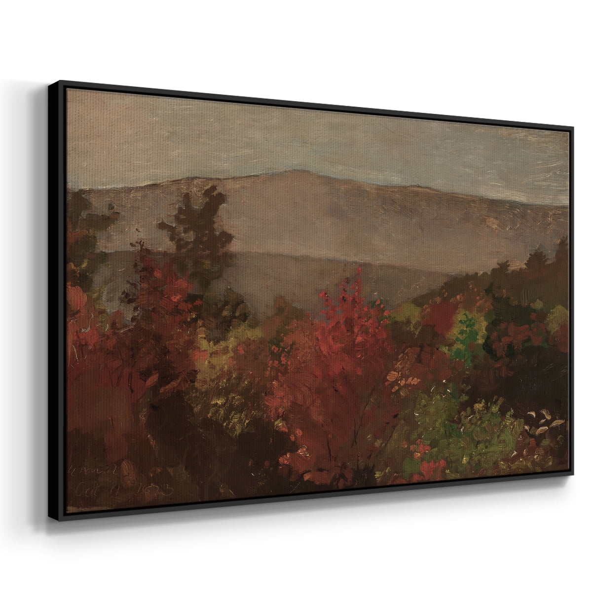 Vintage Landscape-CCCXXXI By Wexford Home Framed in Black Wood Gallery Wrapped Canvas 17 in. x 25 in.