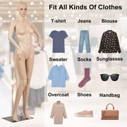Female Mannequin Full Body Adjustable Mannequin Torso Dress Form for Sewing Mannequin 69 inches Detachable Mannequin Stand w/Metal Base & Mannequin Head