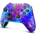 thumbnail image 1 of Wireless Switch Pro Controller for Nintendo Switch/OLED/Lite/Switch 2, 1200mAh Rechargeable Switch Controllers with 10 Colors LED & Cool Galaxy Nebul, 1 of 8