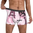 thumbnail image 2 of Kdxio Men's Boxer Briefs with Eiffel Tower and Butterflies Print - Comfortable and Breathable Underwear for Everyday Wear, 2 of 7
