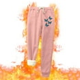 thumbnail image 2 of Taqqpue Women's Sherpa Lined Sweatpants Winter Athletic Jogger Warm Fleece Pants Butterfly Printed Thick Thermal Workout Hiking Pants, 2 of 7
