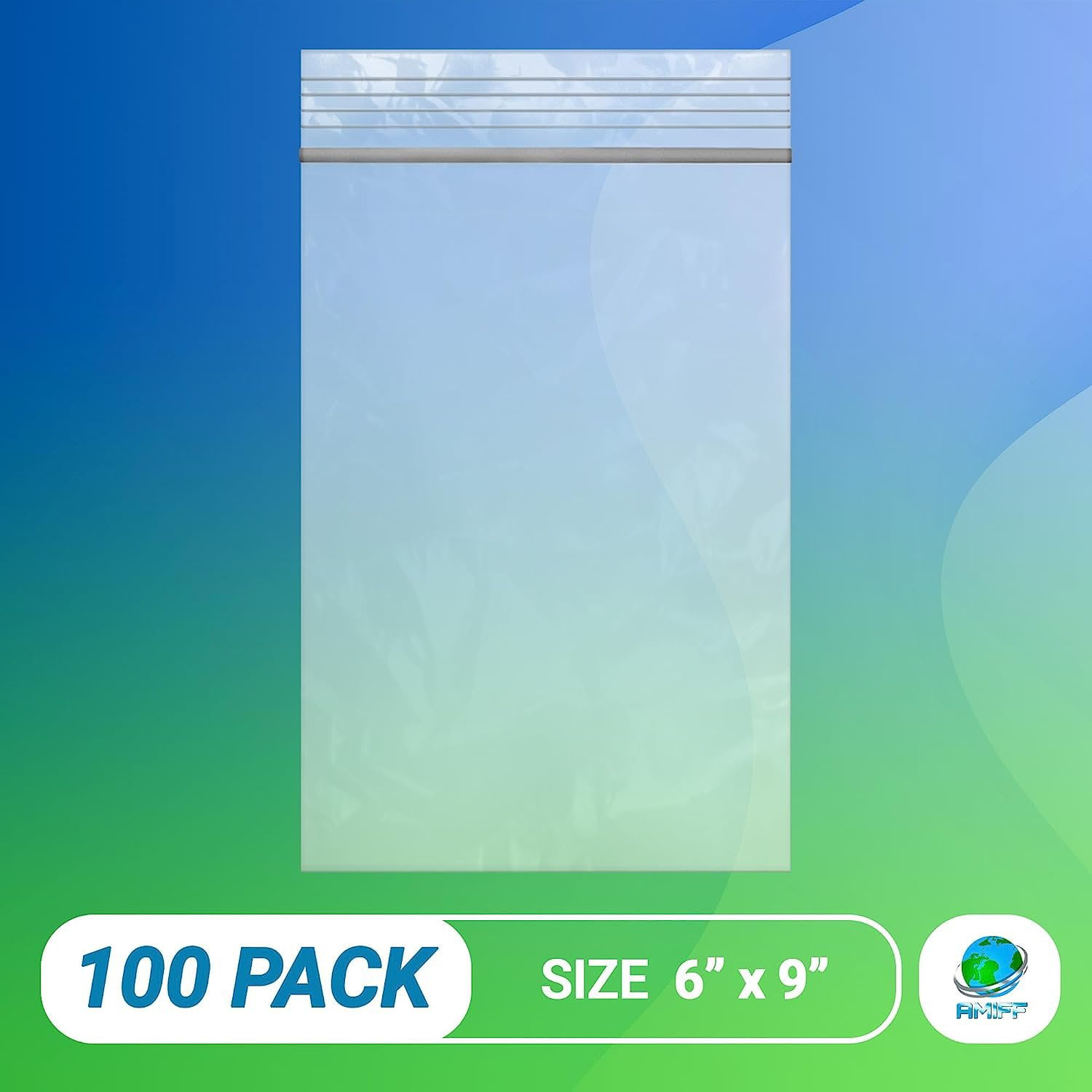 100 PCS Clear Zipper Bags 2.3 x 3 Inch (6 x 8cm) 2 Mil Thick Plastic  Reclosable Poly Storage Packaging Pouches for Jewelry Beads Candy
