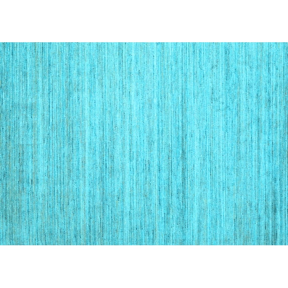 Ahgly Company Indoor Rectangle Abstract Light Blue Contemporary Area Rugs, 5' x 8'