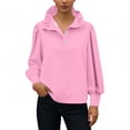 thumbnail image 2 of TaTaai 2026 Spring Summer Solid Color Button Top for Women Long Sleeve Round Neck Casual Blouse Soft Comfy Lightweight Daily Vacation Outfits Gift, 2 of 5