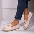 thumbnail image 6 of Rexoro Women Loafers Woven Toe Chain Comfort Flat Slip On Shoes Casual Holiday, 6 of 10
