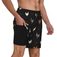 thumbnail image 2 of Sikiie Funny Chicken Print Men's Double Layer Swimming Trunks, Adjustable Waistband and Pockets Sports Swimming Trunks, Beach Swimwear-3X-Large, 2 of 6