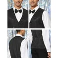 thumbnail image 6 of NOMADIC NOOK Men's Shiny Party Sequin Waistcoat Sleeveless Suit Vest with Bow Tie 2 Pack, 6 of 6