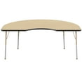 thumbnail image 3 of ECR4Kids 48in x 72in Kidney Premium Thermo-Fused Adjustable Activity Table Maple/Black/Sand - Standard Ball, 3 of 4