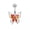 Red, variant on 1Pc CZ Gem Belly Ring Butterfly Navel Piercing Pierced Naval Body Jewelry-Multi