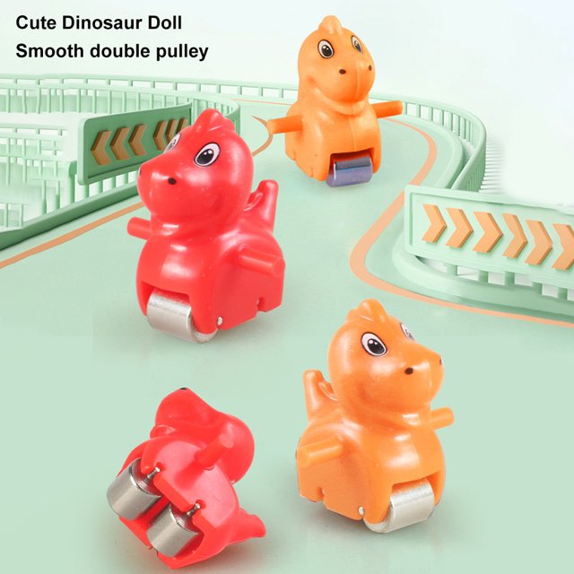 Juguete De Tren De Coche De Carreras Coche Tren Juguetes Juguete de Carreras Subir Escaleras Juguete Educativo Temprano (Dinosaurio) 3PCS