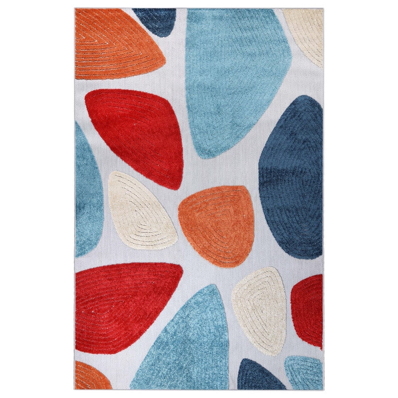 Superior Tulip Modern Geometric Indoor Outdoor Area Rug, 10' x 14', Multicolor