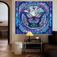 thumbnail image 3 of Tapiz para colgar en la pared con forma de mariposa de cristal teñido, 150 x 130 cm, 3 of 3