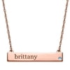Personalized Planet Women's Rose Gold Plated Name and Birthstone Bar Necklace