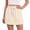 Beige, variant on Big Kids Girls Loose Solid Sports Skort Soft Breathable Drawstring Waist Daily Summer Short Pants 2-14T