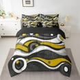 thumbnail image 2 of Erosebridal Abstract Stripes Bedding Queen Size,Geometric Circle Comforter Sets with Sheets,Breathable Reversible Bedding Sets Queen Size,Lines Decor,7 Pieces, 2 of 5