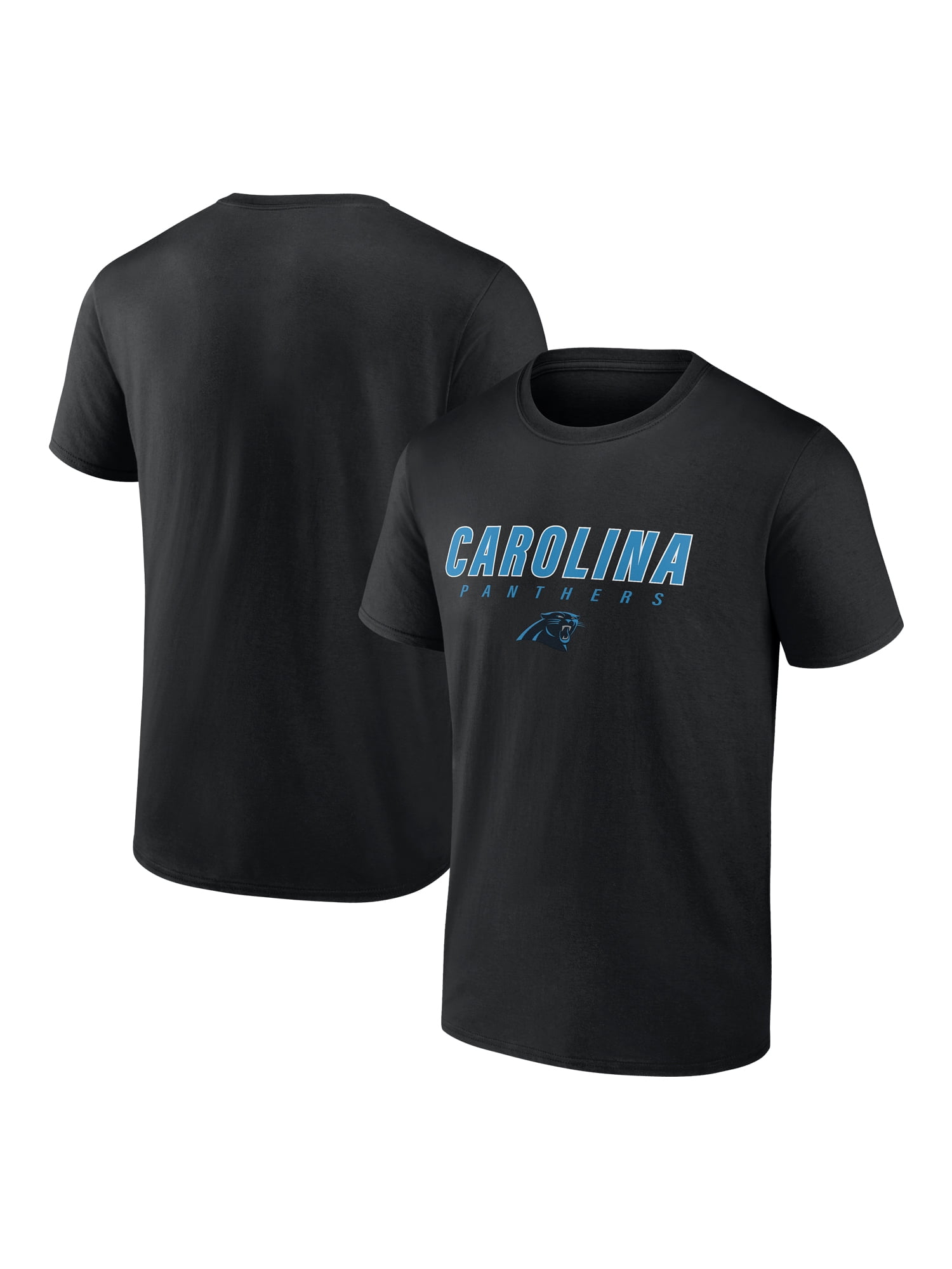 NFL Carolina Panthers Men's Cotton Black Short Sleeve T-Shirt