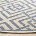 thumbnail image 3 of Safavieh Linden Derbhile Geometric Indoor/Outdoor Area Rug, Cream/Blue, 6'7" x 6'7" Round, 3 of 8