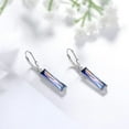 thumbnail image 2 of Women Dangle Earrings Blue Mystic Topaz Earrings Drop 925 Sterling Silver Leverback Rectangle Jewelry Mother's Day Gifts, 2 of 8