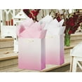 thumbnail image 4 of UNIQOOO 12Pcs Ombre Pink Gift Bags Bulk w/ 24 Tissue Paper, 9 x 7 x 4 In, Gradient Pastel Pink Glitter Paper Gift Wrap Bags, Recyclable Gift Packaging for Wedding Birthday Mother's Day Baby Shower, 4 of 9