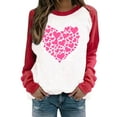 thumbnail image 2 of Summer Tops for Women Viikei Womens Tops Long Sleeve Fall Clearance,Valentine's DayShirts for Women Crewneck Graphic Sweatshirts Heart Pullover Casual Long Sleeve Gift Tops Blouse Red L, 2 of 7