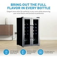 thumbnail image 2 of Newair 24 Bottle Wine Cooler Refrigerator, French Door Dual Temperature Zones, Freestanding Wine Fridge with Stainless Steel & Double-Layer Tempered Glass Door, Quiet Compressor Cooling, 2 of 23