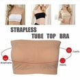 thumbnail image 5 of Nituyy Women's Seamless Bandeau Crop Tube Top Bra Strapless Padded Bralette, 5 of 5