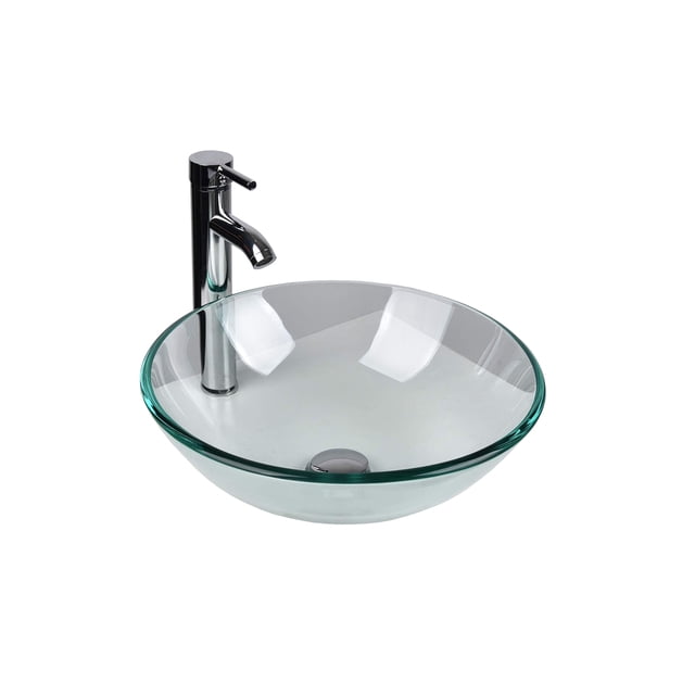 Esatto® Kit Drop Paquete De Precio Mejorado Lavabo Vidrio Llave Cespol Valvula Listo Para Instalar ESATTO ECONOKIT DROP