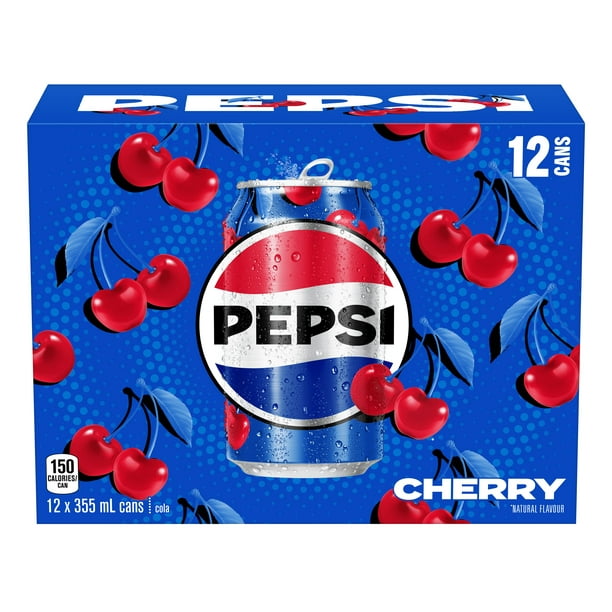 Boisson gazeuse Pepsi Cerise en folie, 355 mL, 12 canettes 12x355mL