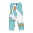 thumbnail image 4 of Balery Three White Geese print Women's Pajama Pants,Ultra Lightweight Pjs,Lounge Pant-Large, 4 of 9