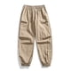 thumbnail image 1 of Ceisia Men's Solid Color Water-Repellent Lantern Cargo Pants with Elastic Drawstring Waist Khaki XXXL Gifts, 1 of 9