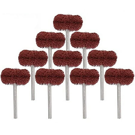 

10Pcs Abrasive Wheels 22mm Wear Resistant Buffing Wheel 3mm Shank T Shape Polishing Wheel Assortment Rotary Tool Accessories for Deburring Polishing Grinding