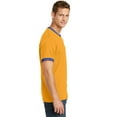 thumbnail image 3 of Port Company Core Cotton Ringer Tee-4XL (Gold/ Royal), 3 of 6