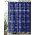 thumbnail image 2 of Shower Curtain Blue Check Plaid Bathroom Curtains with Hooks, Waterproof Fabric Geometric Pattern Bath Shower Curtains Set for Bathroom Bathtubs Decor 36x72 Inch, 2 of 8