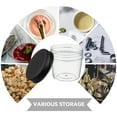 thumbnail image 5 of Novelinks 4 oz Airtight Jars with Black Lids Plastic Food Storage Canister Clear Kitchen Jar Containers for Candy, Cookie, Rice, Coffee Beans, Snacks, Spices,60 Pack, 5 of 9