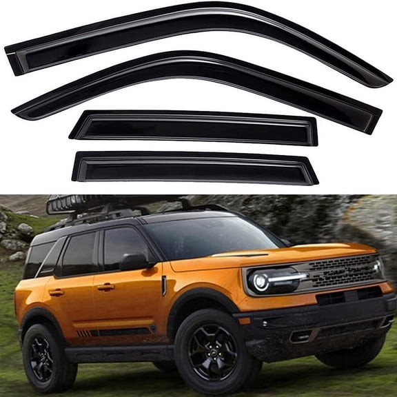 Possbay 4pcs Window Visor Sun Vent Rain Guard Deflector For FORD BRONCO SPORT 2021-2024