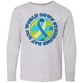 thumbnail image 3 of Inktastic World Down Syndrome Day March 21 with Planet Earth Long Sleeve Youth T-Shirt, 3 of 5